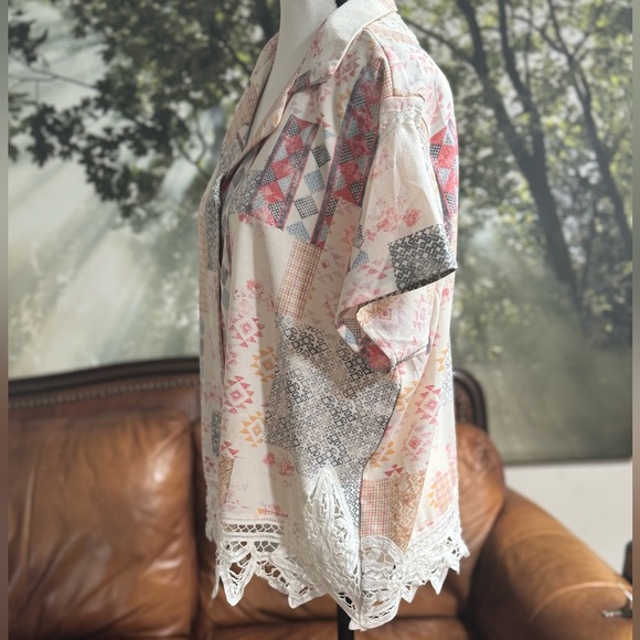 Buckle/Gimmicks Patchwork Blouse M - Picture 12 of 14